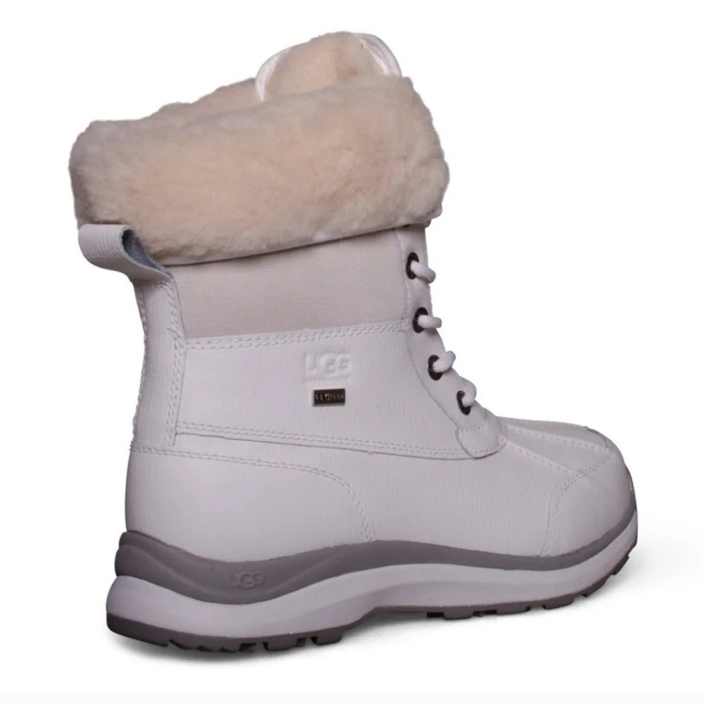 Ugg Adirondack III Quilt Boots Women's 9 Bright White/Gray - Picture 3 of 13